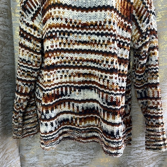 Tribal Tawny Chenille Cowl Neck Knit Sweater Size M - Picture 6 of 15
